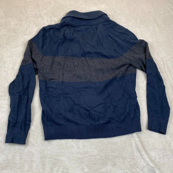 Banana Republic Luxe Cardigan Sweater Mens Small Navy Striped Button Up Casual - Picture 10 of 10